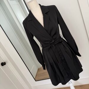 Misguided Classy Black Wrap Dress